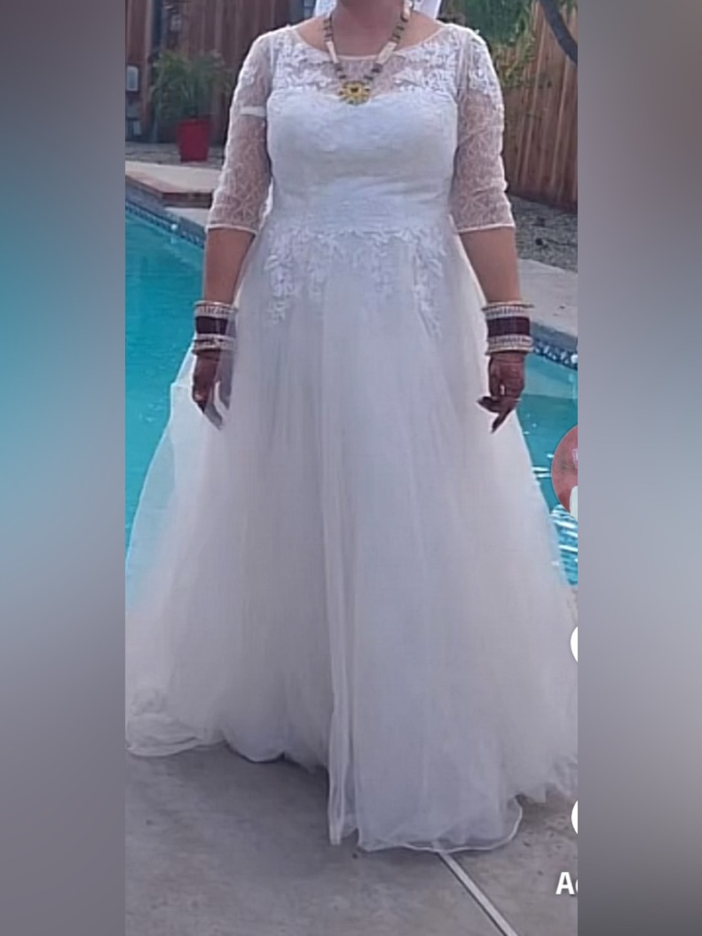 Elegant White Bridal A-Line Dress